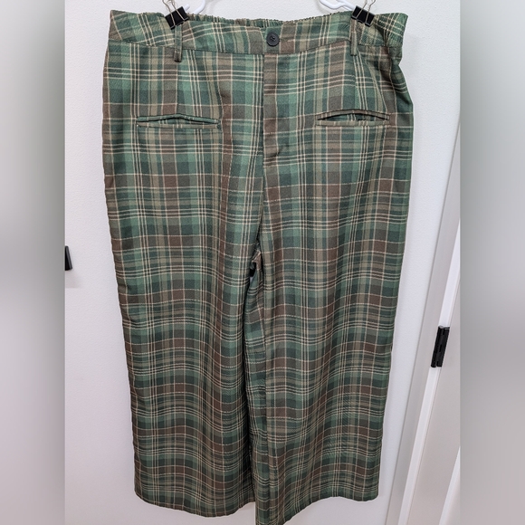 ROMWE Pants - Green Plaid Pants